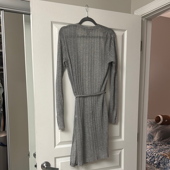 Gray Ribbed Long Cardigan excellent condition - Picture 5 of 5